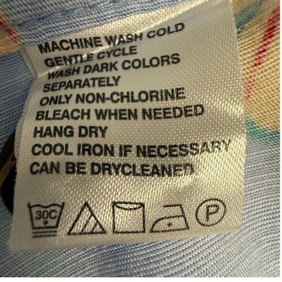 Vintage Tommy Bahama Mens L Shirt Hawaiian Blue Floral Short Sleeve - Picture 8 of 13